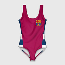 Купальник-боди 3D женский Barcelona FC: Vintage 2018, цвет: 3D-принт