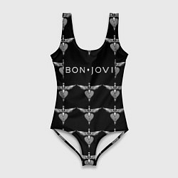 Купальник-боди 3D женский Bon Jovi, цвет: 3D-принт