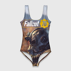 Купальник-боди 3D женский Fallout 76, цвет: 3D-принт