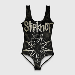 Купальник-боди 3D женский Slipknot goat, цвет: 3D-принт
