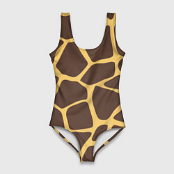 Купальник-боди 3D женский Окрас жирафа, цвет: 3D-принт