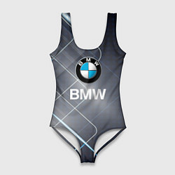 Купальник-боди 3D женский BMW Logo, цвет: 3D-принт