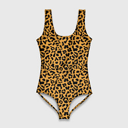 Купальник-боди 3D женский Леопард Leopard, цвет: 3D-принт