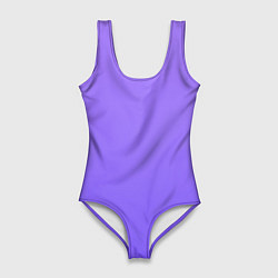 Купальник-боди 3D женский Красивый фиолетовый светлый градиент, цвет: 3D-принт