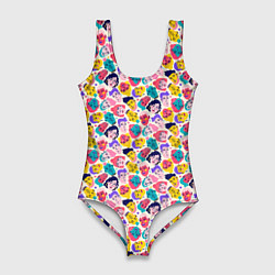 Женский купальник-боди Лица людей