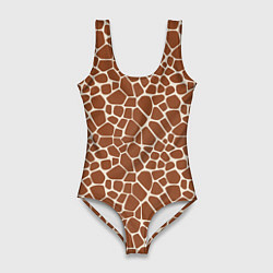 Купальник-боди 3D женский Шкура Жирафа - Giraffe, цвет: 3D-принт