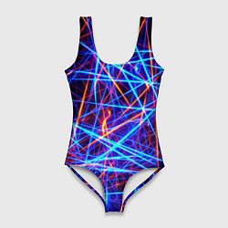 Купальник-боди 3D женский Neon pattern Fashion 2055, цвет: 3D-принт