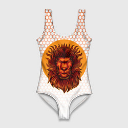 Купальник-боди 3D женский Солнечный лев, цвет: 3D-принт