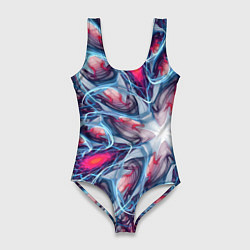 Женский купальник-боди Абстрактный экспрессивный красочный паттерн Abstra