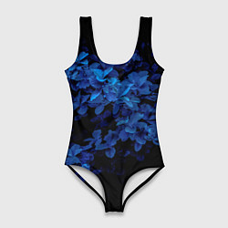 Женский купальник-боди BLUE FLOWERS Синие цветы