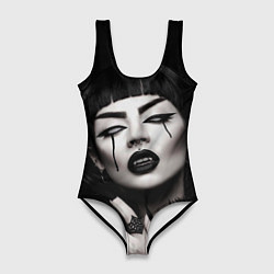 Купальник-боди 3D женский Девушка - вампир, цвет: 3D-принт