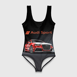 Купальник-боди 3D женский Audi sport - racing team, цвет: 3D-принт