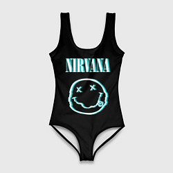Купальник-боди 3D женский Nirvana неон, цвет: 3D-принт