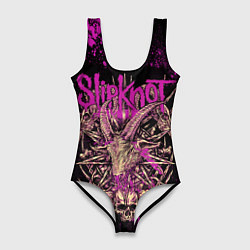Купальник-боди 3D женский Slipknot pink, цвет: 3D-принт