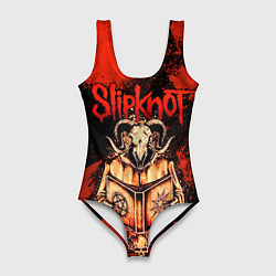 Купальник-боди 3D женский Slipknot - баран, цвет: 3D-принт