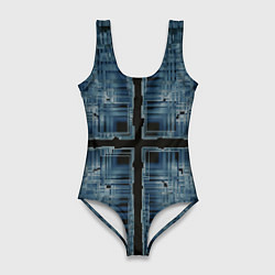 Купальник-боди 3D женский Абстрактное множество прозрачных геометрических фи, цвет: 3D-принт