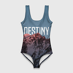 Купальник-боди 3D женский Горы судьба, цвет: 3D-принт