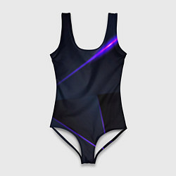 Купальник-боди 3D женский Geometry stripes neon stiil, цвет: 3D-принт