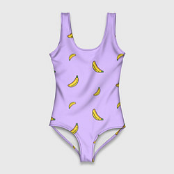 Купальник-боди 3D женский Паттерн - бананы, цвет: 3D-принт