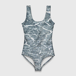 Купальник-боди 3D женский Белая молния, цвет: 3D-принт