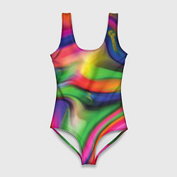 Купальник-боди 3D женский Bright colors, цвет: 3D-принт