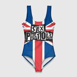 Купальник-боди 3D женский Sex Pistols - панк рок, цвет: 3D-принт