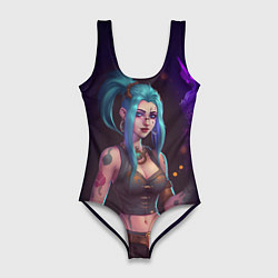 Купальник-боди 3D женский Jinx arcane League of Legends, цвет: 3D-принт