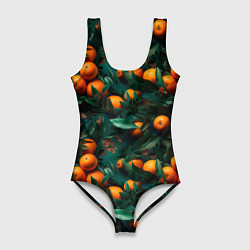 Женский купальник-боди Яркие апельсины