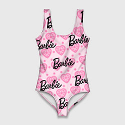 Женский купальник-боди Логотип Барби и розовое кружево