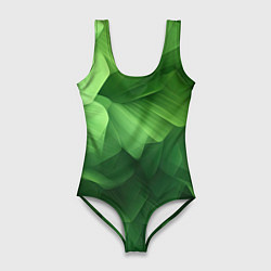 Купальник-боди 3D женский Green lighting background, цвет: 3D-принт