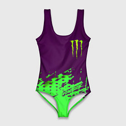 Купальник-боди 3D женский Monster energy taurin, цвет: 3D-принт