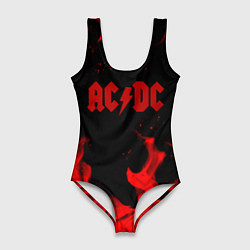 Женский купальник-боди AC DC огненный стиль