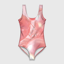 Женский купальник-боди Розовые шары