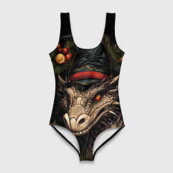 Купальник-боди 3D женский Ледяной дракон праздника, цвет: 3D-принт