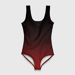 Женский купальник-боди Градиент от тёмного до тёмно красного