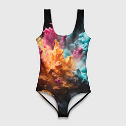 Женский купальник-боди Яркий цветовой взрыв