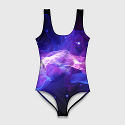 Женский купальник-боди Фиолетовый туман в движении
