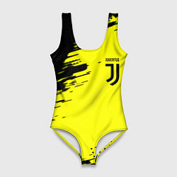 Купальник-боди 3D женский Juventus спортивные краски, цвет: 3D-принт