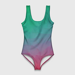 Купальник-боди 3D женский Цветной градиент - нейросеть, цвет: 3D-принт