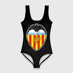 Купальник-боди 3D женский Valencia fc club sport, цвет: 3D-принт