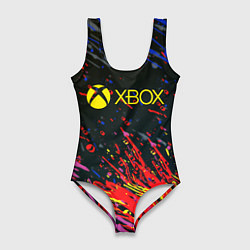Купальник-боди 3D женский Xbox краски текстура, цвет: 3D-принт
