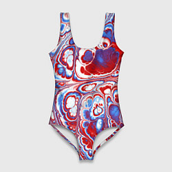 Женский купальник-боди Абстрактный разноцветный паттерн