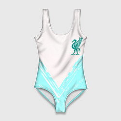 Купальник-боди 3D женский Liverpool logo texture fc, цвет: 3D-принт