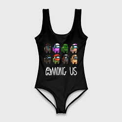 Купальник-боди 3D женский Among us game, цвет: 3D-принт