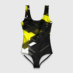 Купальник-боди 3D женский Абстракция обман зрения, цвет: 3D-принт