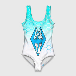 Купальник-боди 3D женский The elder scrolls hexagon, цвет: 3D-принт