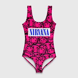 Женский купальник-боди Nirvana pink logo