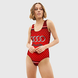 Купальник-боди 3D женский AUDI текстура металик, цвет: 3D-принт — фото 2