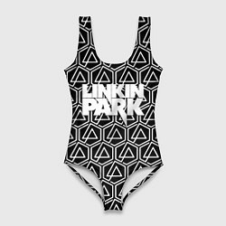 Купальник-боди 3D женский Linkin park pattern, цвет: 3D-принт