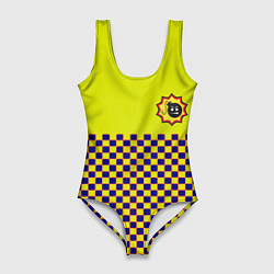 Купальник-боди 3D женский Serious Sam pattern, цвет: 3D-принт